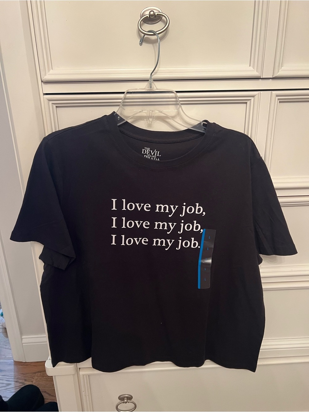 Women’s Devil wears Prada black shirt large I love my job